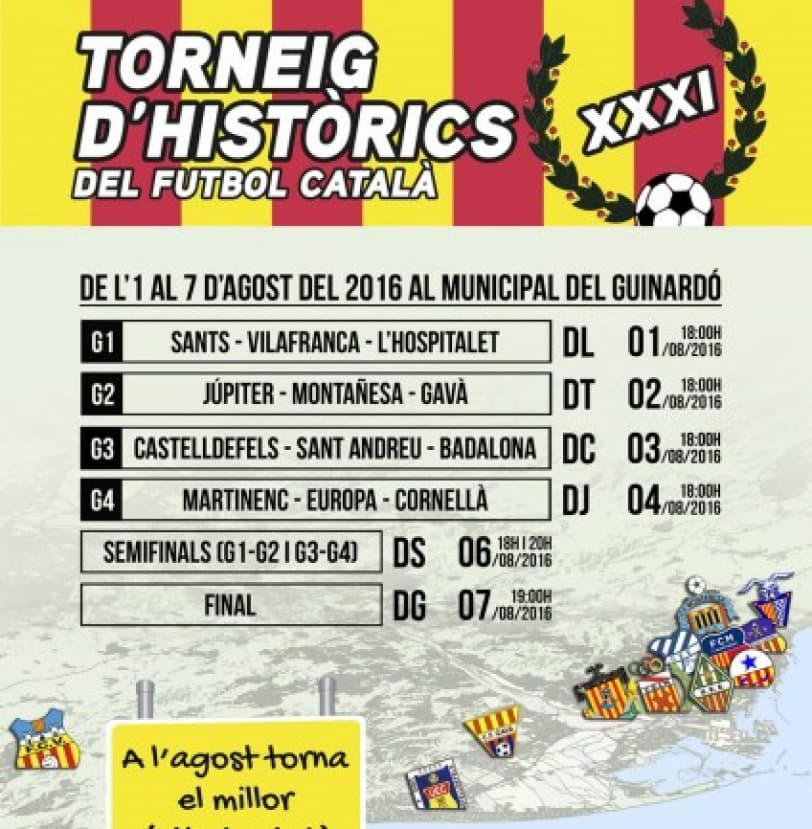 PREU ENTRADES TORNEIG D'HISTÒRICS 2016. VIU-LO AMB LA UE CASTELLDEFELS!