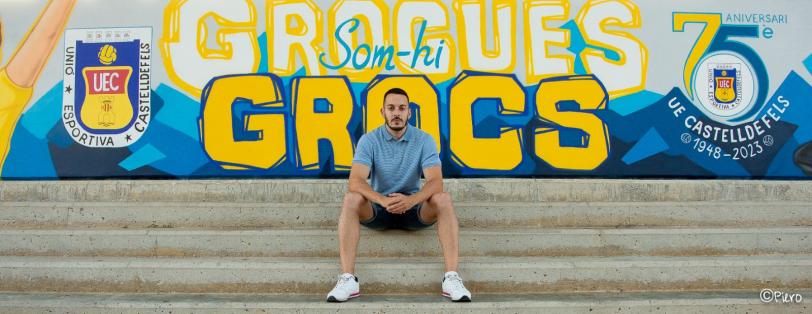 SERGIO SÁNCHEZ, AUTOR DEL MURAL DEL 75 ANIVERSARI UE CASTELLDEFELS