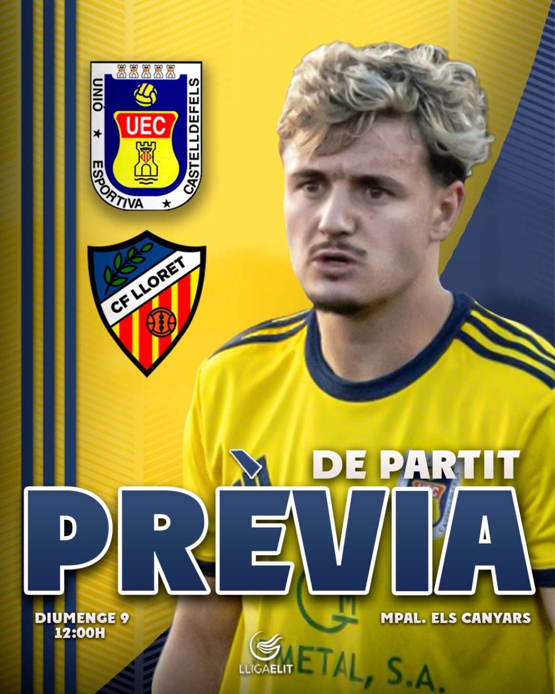 Lliga Elit 24-25. Prèvia Jornada 18. UE CASTELLDEFELS - CF LLORET (diumenge 9 de febrer; 12h; Els Canyars)