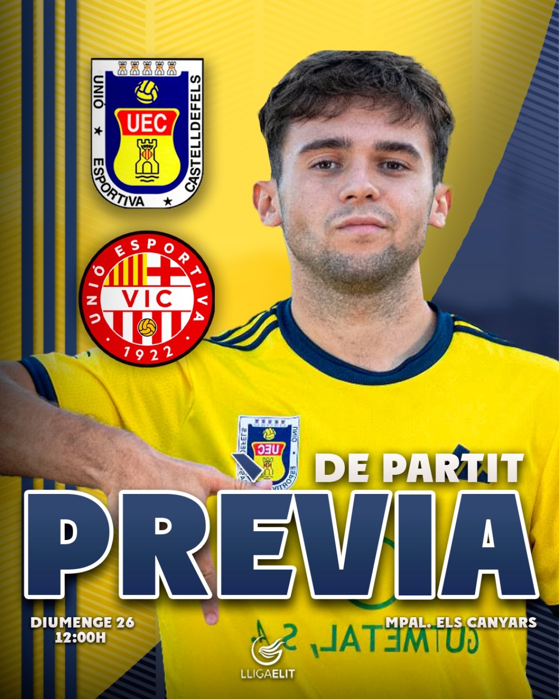 Lliga Elit 24-25. Prèvia Jornada 16. UE CASTELLDEFELS - UE VIC (diumenge 26 de gener; 12h; Els Canyars)