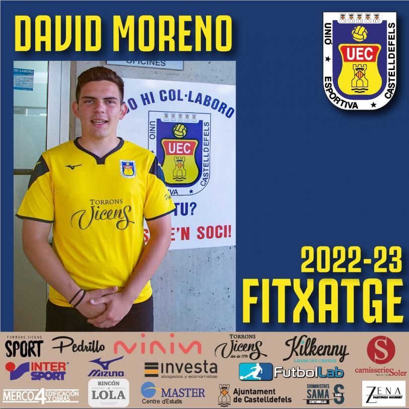 DAVID MORENO (Juvenil A) PUJA AL PRIMER EQUIP I ES CONVERTEIX EN LA TERCERA INCORPORACIÓ 22-23