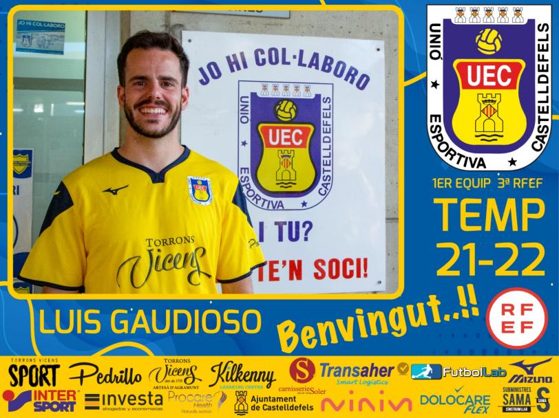 UE CASTELLDEFELS 21-22. LUIS GAUDIOSO (SANTBOIÀ) TAMBÉ VESTIRÀ DE GROC