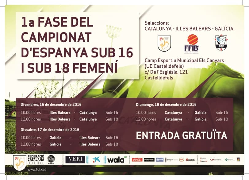 EL MUNICIPAL D'ELS CANYARS, SEU DE LA PRIMERA FASE DELS CAMPIONATS ESTATALS FEMENINS SUB 16 I SUB 18