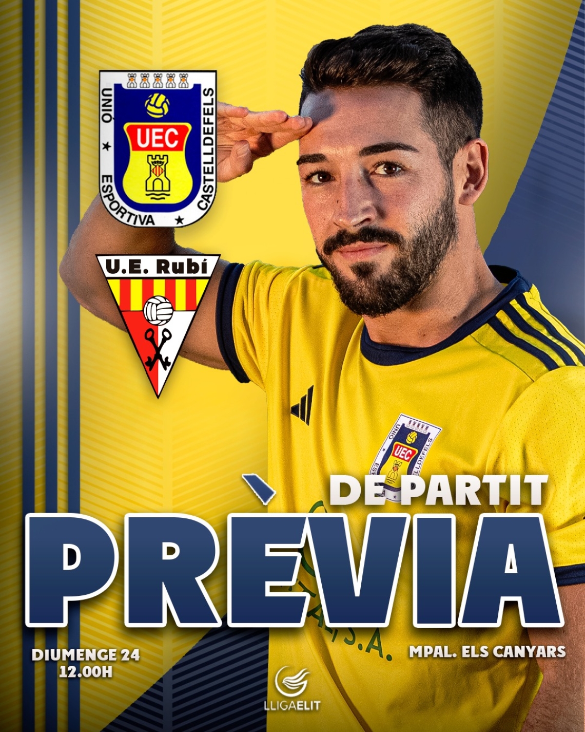 Lliga Elit 24-25. Prèvia Jornada 10. UE CASTELLDEFELS - UE RUBÍ (diumenge 24 de novembre; 12h; Els Canyars)